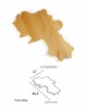 Tagliere in legno a forma di regione Campania - dimensione 46.5 x 27 - Elga Design