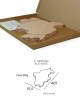 Tagliere in legno a forma di regione Trentino Alto-Adige - dimensione 42.5 x 31.5 - Elga Design