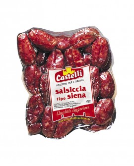 Salsiccia stagionata tipo Siena puro suino - 1 kg - Castelli Salumi