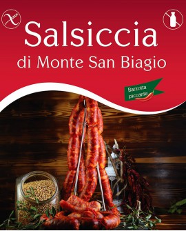 Salsiccia di Monte San Biagio Barzotta Catenella Piccante 500g sottovuoto - Salumi Grufà