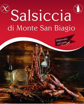 Salsiccia di Monte San Biagio Stagionata Catenella Piccante 500g stagionatura 1 mese - Salumi Grufà